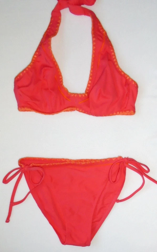 Figleaves Rene Bikini Set u/w halter 32D & side tie briefs size 6 New Tags BNWT - Image 1 of 3