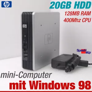 Hp Mini-Computer Pc for Windows 98 Old Dos Games 400mhz 20gb Hdd Rs-232 Parallel - Picture 1 of 4