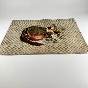 Catmint Checkered Cat Placemat 17 x 12.5 inches Kay Dee Designes - Picture 1 of 5