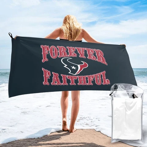 Forever Faithful Houston Texans Fans Quick Dry Towel Beach Towel 31.5"x63" Cover