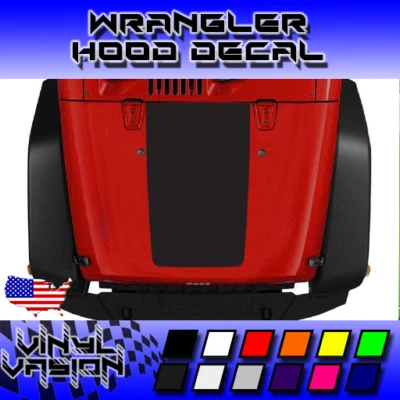 Hood Blackout Stripe for Jeep Wrangler JK TJ YJ Vinyl Decal Sticker Foto 1 de 3