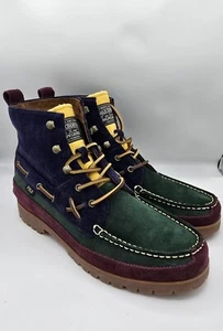 Mens Sz 10.5 Polo Country Ralph Lauren Ranger Suede Boots Colorblock Green Blue - Picture 1 of 7