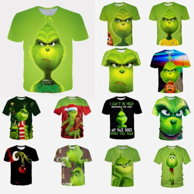 Unisex How the Grinch steal Christmas Short Sleeve T-Shirt Tee Top Xmas Gifts AU - image 1 of 4