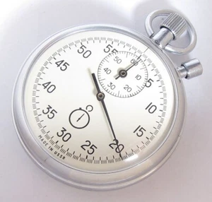 ☭EXPORT Vintage Stopwatch AGAT Zlatoust Soviet USSR Original 2 button 1980s - Picture 1 of 5