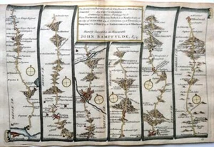 DARTMOUTH TO MINEHEAD BY JOHN OGILBY REDUCED BY THOMAS GARDNER c1719 - Picture 1 of 5