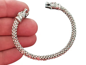 Viking Oath Arm Ring Bracelet Dragon Pewter Torque Ring Cuff Solid Metal Uk - Picture 1 of 12