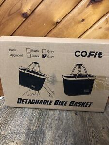 COFIT Detachable Bike Basket Multi-Purpose Bike Basket Upgraded Gray New
