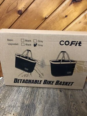 COFIT cesta de bicicleta destacável cesta de bicicleta multiuso cinza atualizada nova - Imagem 1 de 4