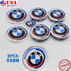 Juego de 7 insignias tapas centrales emblema bmw 50 aniversario 82 mm 82 mm 4x68 mm 45 mm - Imagen 1 de 12
