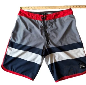 Quicksilver Mens Board Shorts Size 34 Multicolor New 4way Stretch - Picture 1 of 19