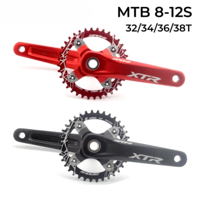 170mm MTB Bicycle 104BCD Crankset 32 34 36 38T Sprocket with BB 10 11 12speed - Image 1 of 4