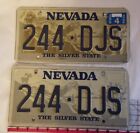 Vintage Nevada Original Metal License Plate Set