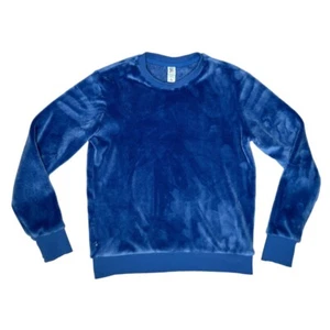 Athleta Girl Feelin' Good Crewneck Sweatshirt L 12 Pullover Blue Fleece 631469 - Picture 1 of 5