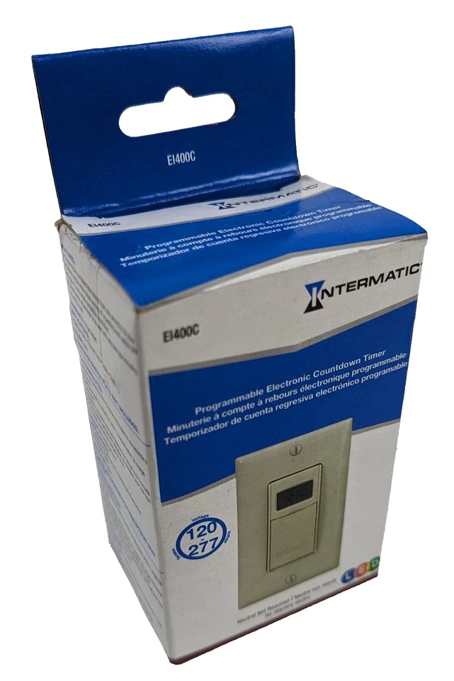 Intermatic EI400C Countdown Timer Programmable Electronic 120-277Vac Ivory NEW - Image 1 of 4