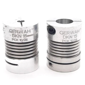 Lote de 2 acoplamientos de fuelle de metal Gerwah DKN 15-26-4-3/8 diámetro ø4 mm y ø3/8 pulgadas 1,75 Nm - Imagen 1 de 4