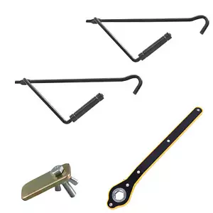 Car Jack Ratchet Wrench Tire Garage Wheel Lug Wrench Hand Extended Folding Rock - Picture 1 of 18