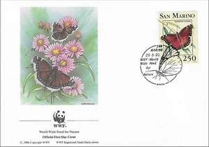 Nymphalis Antiopa Butterfly Known Mourning Cloak Nature San Marino FDC 1993 - Picture 1 of 1