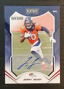 2021 Panini Playoff Jerry Jeudy Auto Red Zone Parallel - Picture 1 of 3