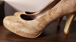 Modai hellbraun Kimberly Gr. 9,5 Schlangenleder High Heel nude hellbraun 9 1/2 NEU nie getragen Pump - Bild 1 von 17