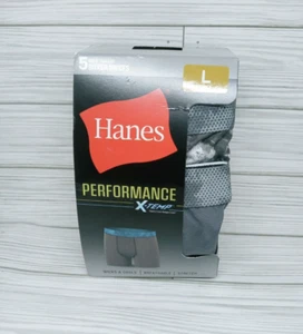 Hanes Boys Tagless Boxer Briefs Perfornance Breathable 5-Pack Size Large (12-14) - Picture 1 of 5