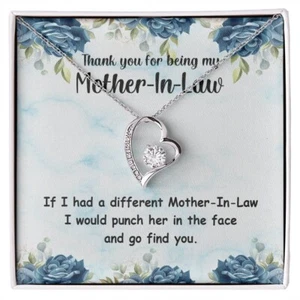 Heart Necklace Women Fashion Jewelry,Pendant With Chain,GIFT for MOTHER in Law - Picture 1 of 6
