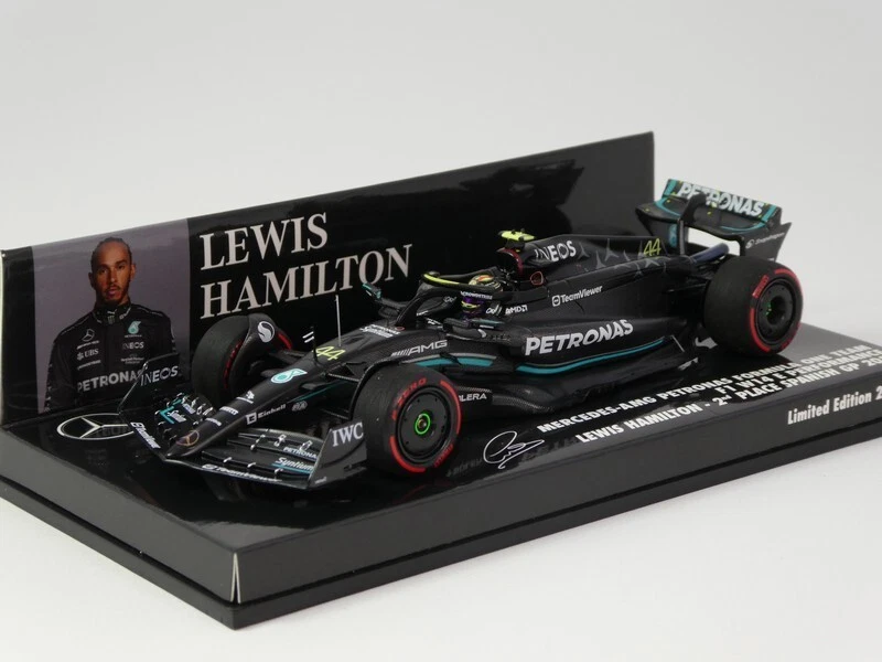 Minichamps Mercedes F1 W14 #44 Lewis Hamilton 2nd Spanish GP 2023 1/43 417230844 - Immagine 1 di 3