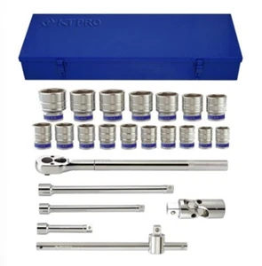 KT Pro Tools A6301MR - 3/4" Dr. 6-Point Metric Ratchet and Socket Set, 23 Pieces - Picture 1 of 1