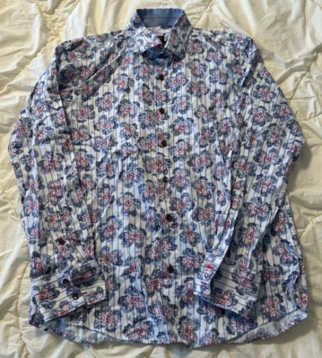 MASSIMO CASTELLO SIZE L LARGE SLIM FIT DRESS SHIRT LONG SLEEVE - Image 1 of 4