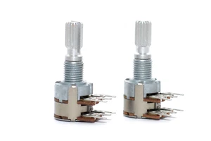 2x Vintage Potentiometer / Tandem Trimmer, 2x 100 kOhm, Variable Resistor, NOS - Bild 1 von 5