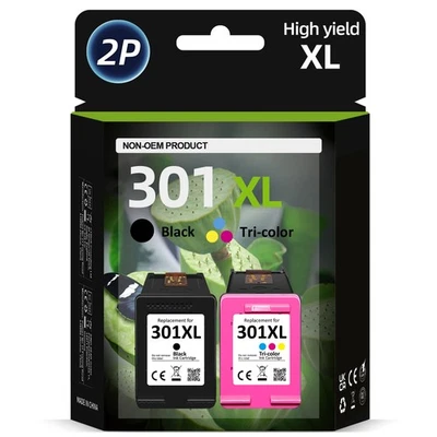 Für HP 301 Druckerpatronen XL Deskjet 1050 2544 2050 A 3050 Envy 4500 4504 5530 - Bild 1 von 2