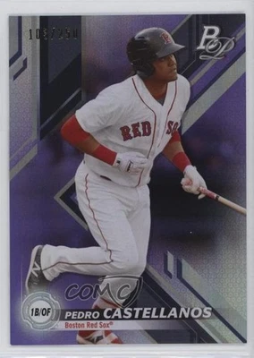 2019 Bowman Platinum Wal-Mart Top Prospects Purple Foil /250 Pedro Castellanos - Image 1 of 2