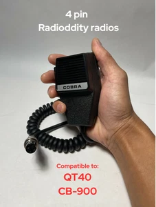 COBRA COFFIN STOCK 4 PIN MIC MICROPHONE REPLACEMENT CB RADIODDITY QT40 CB900 - Picture 1 of 6
