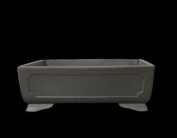Japanese Bonsai pot TOKONAME SHIDEI Unglazed Rectangular shape Small size W15cm - Image 1 of 4