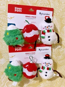 ZippyPaws 6-Pack Holiday MINIZ JOLLY FRIENDS Squeaky Dog Toy New -FREE SHIPPING- - Picture 1 of 10
