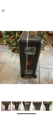 Maleta banco cabina FPM Milano hecha en Italia. Gris/marrón. Foto 1 de 4