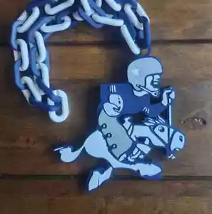 Collar de cadena Jumbo con logotipo retro de los Dallas Cowboys - Audaz declaración de fanáticos de la NFL - Imagen 1 de 2