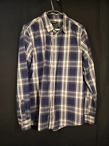Nordstrom Youth Boys Cotton Blue Red Plaid Button Up Shirt Size XXL 18-20 NWOT - Picture 1 of 10