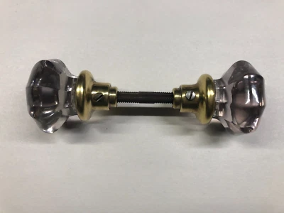 Luz SOL Pomo de Puerta de Vidrio Amatista Púrpura RESTAURADO VERDE UV 2-1/4" 8 Pt (M1277) Foto 1 de 4