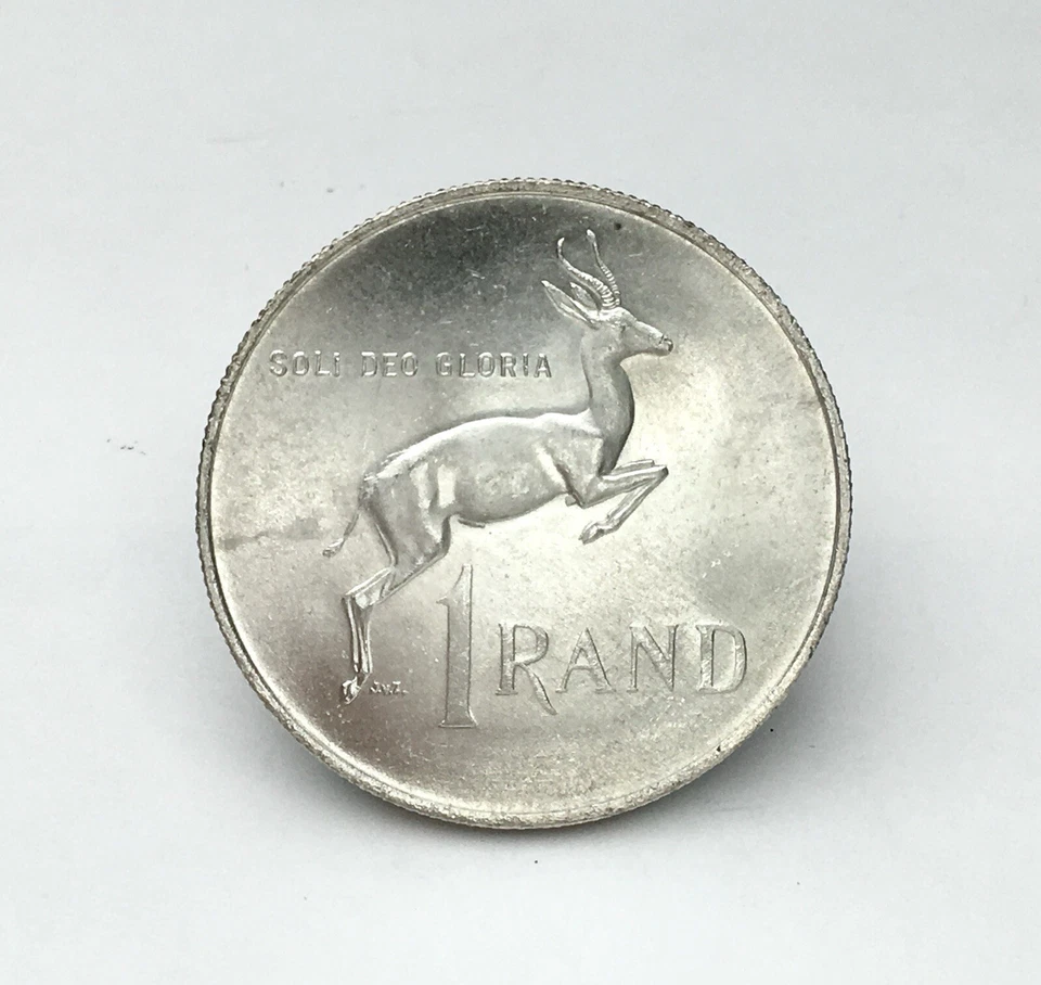 1967 South Africa (Suid Afrika) 1 Rand 0.800 Silver Nice Luster BU++ Coin #85 - Image 1 of 3