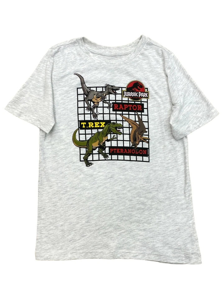 Jumping Beans Jurassic Park Boys Gray Raptor Dinosaur Tee Shirt T-Shirt - Image 1 of 1