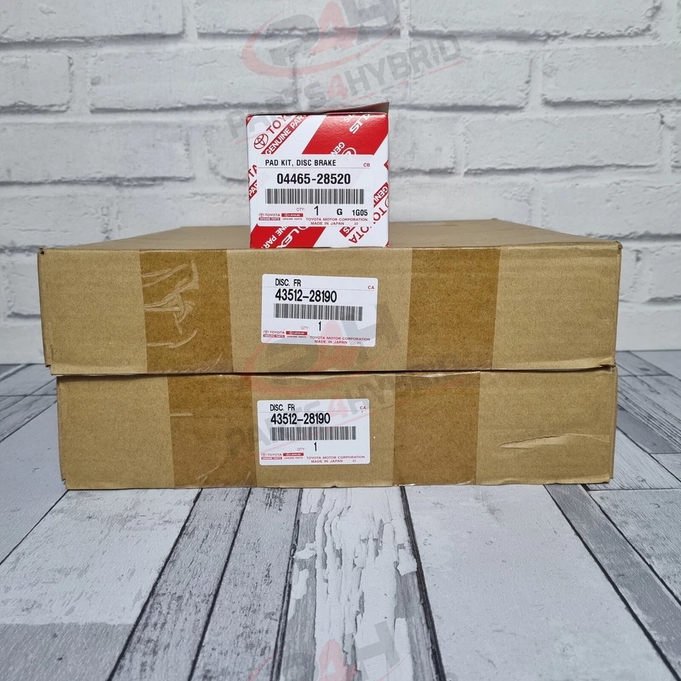 DISCOS Y PASTILLAS DE FRENO DELANTEROS GENUINOS TOYOTA ALPHARD FABRICANTE DE EQUIPOS ORIGINALES 43512-28190 Y 04465-28520 Foto 1 de 1