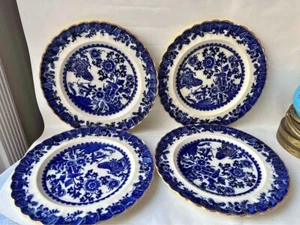 Early 19th century Spode Copeland Blue English transferware gilded 10” plate. - Picture 1 of 24