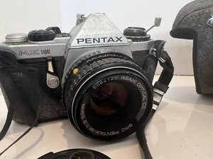Pentax ME Super 35mm Film Camera w Asahi Lens Smc Pentax M 1:2 50mm Lens - Picture 1 of 12