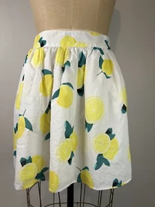 Cynthia Rowley Lemon Print Skirt With Pockets - Picture 1 of 8