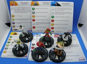 2011 Marvel HEROCLIX lot of 6 , WOLVERINE, DOC SAMSON, JIGSAW and more W/Cards! - Picture 1 of 7