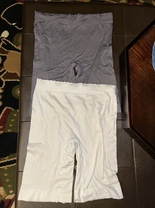 Jockey Smoothing Seamless Stretch Slipshort 2 pack ivory gray size M VGUC - Picture 1 of 5