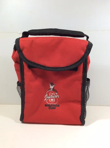 Small Junior Wolfpack Club NC State Insulated Lunchbox Vintage Wolf Design Cover