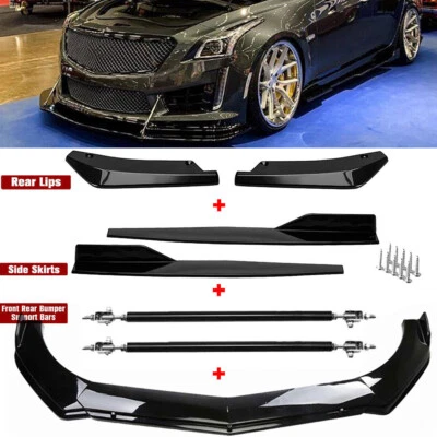 Front Bumper Lip Spoiler Splitter+Side Skirt+Rear Lip For Cadillac CTS CTS-V Foto 1 de 4
