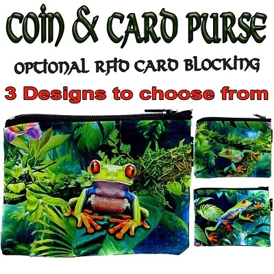 Tropischer Baumfrosch Münz- Und Kartenbörse Mit Optionalem RFID-Schutz Regenwald - Bild 1 von 2
