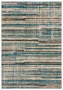 3x5 Dalyn Blue Rows Banded Lines Striped Door Mat KM8 - Aprx 3' 3" x 5' 1" - Picture 1 of 2